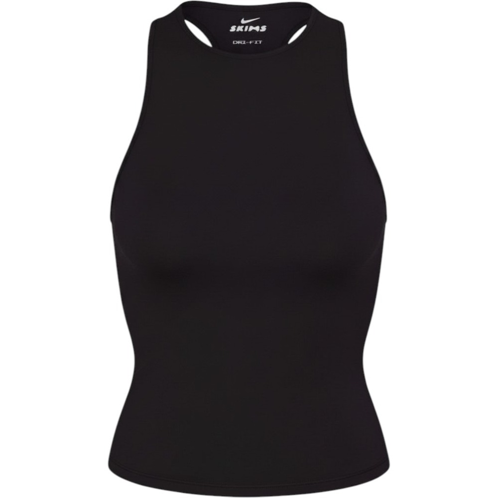 Nike Skims Matte Mock Neck Racer Tank Obsidian Black SL-SLS-9353W Small
